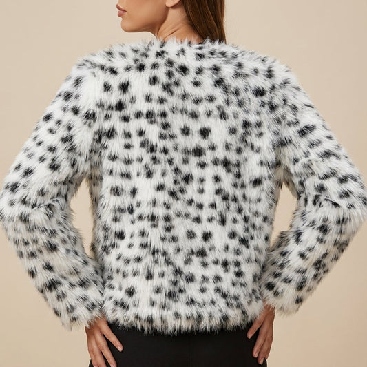 Kort damejakke med mønstret syntetisk overflade | Hverdagsbrug