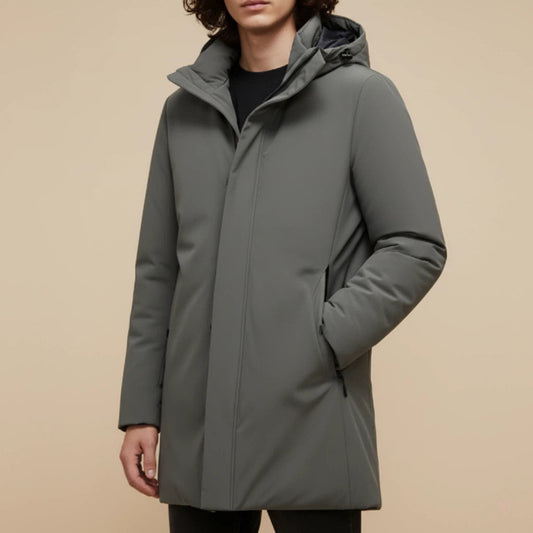 Vinter parka jakke med hætte herre | Hverdagsbrug kolde dage