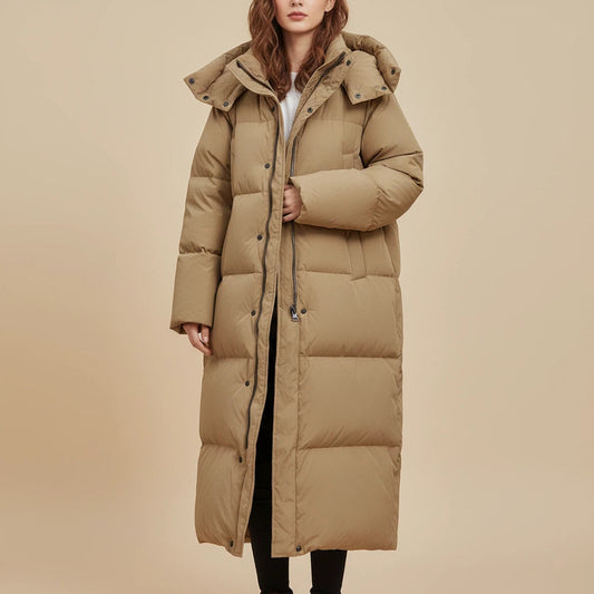 Vinterjakke dame lang med varmefunktion | Udendørs brug vinter